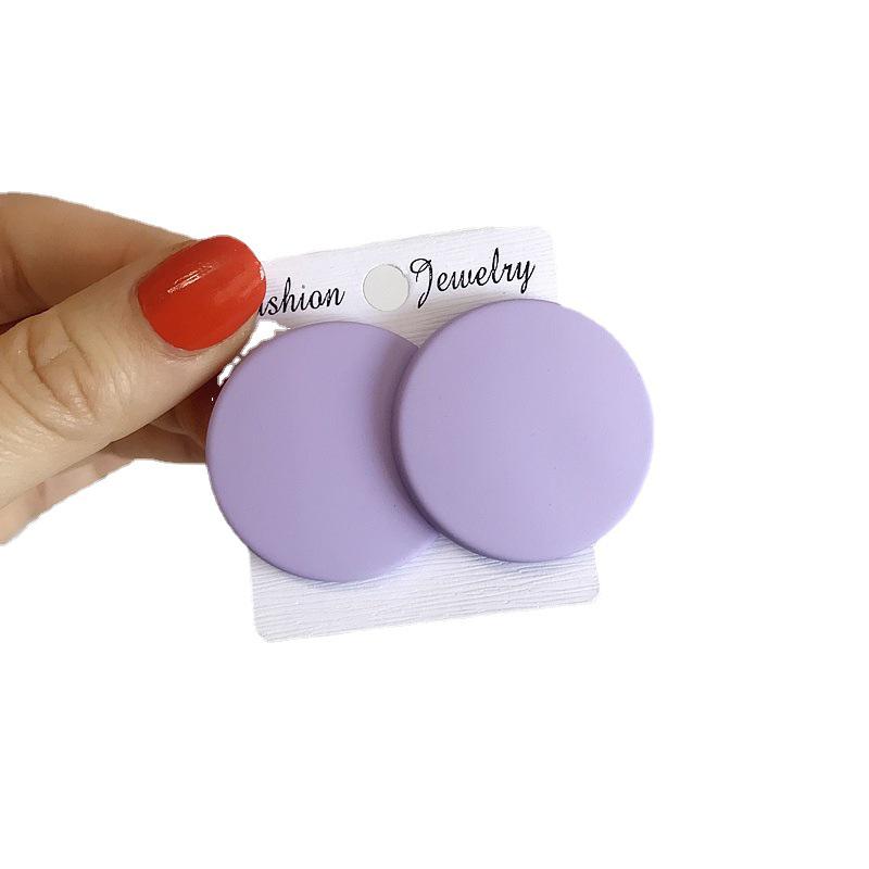 Самые продаваемые геометрические акриловые серьги-пусеты: Матовая аэрозольная краска, Преувеличенные конфетные цвета, Корейский стиль