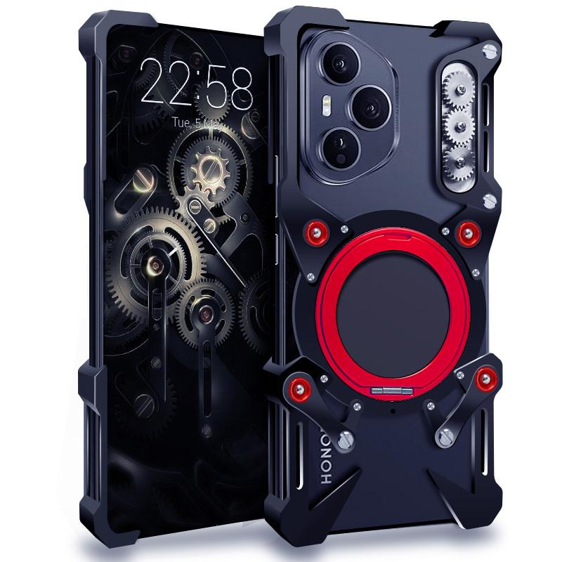 Aluminum Frameless Case For Honor 400 Lite Honor 400 Pro Rotating Bracket Shell Metal Rimless Shockproof Cover