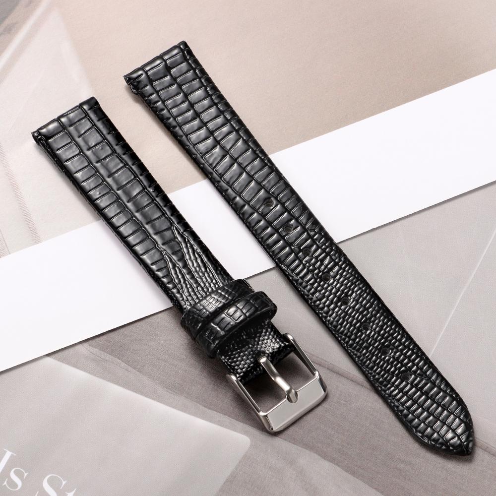 8 мм 10 мм 12 мм 14 мм 16 мм Модный ремешок с текстурой ящерицы Ультратонкий универсальный ремешок для часов с застежкой-пряжкой для женских часов Браслет