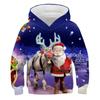 Spring Autumn Kids Christmas Santa Claus Hoodie Men Cartoon Pullover Adult Casual Hooded Clothing Boys Girls Fashion Top Coat
