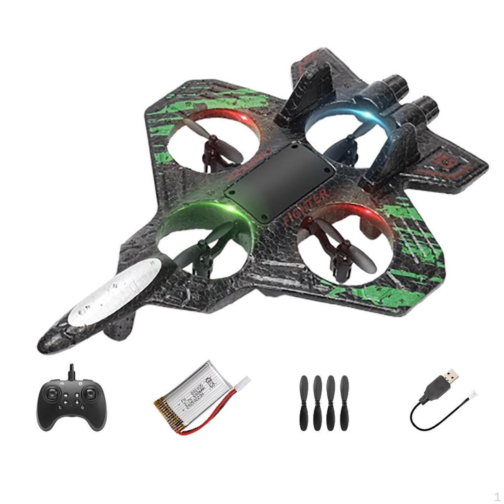 Foam Remote Control Airplane Hobby Glider with Light Lightweight Gifts for Kids Boys Anti Collision