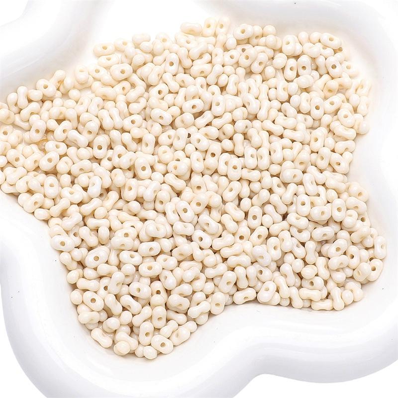 Бусины для браслетов ручной работы Акриловые однотонные бусины в форме арахиса Бусины для ожерелья Полуфабрикаты для нитей Украшения ручной работы своими руками Аксессуары Материалы для аксессуаров