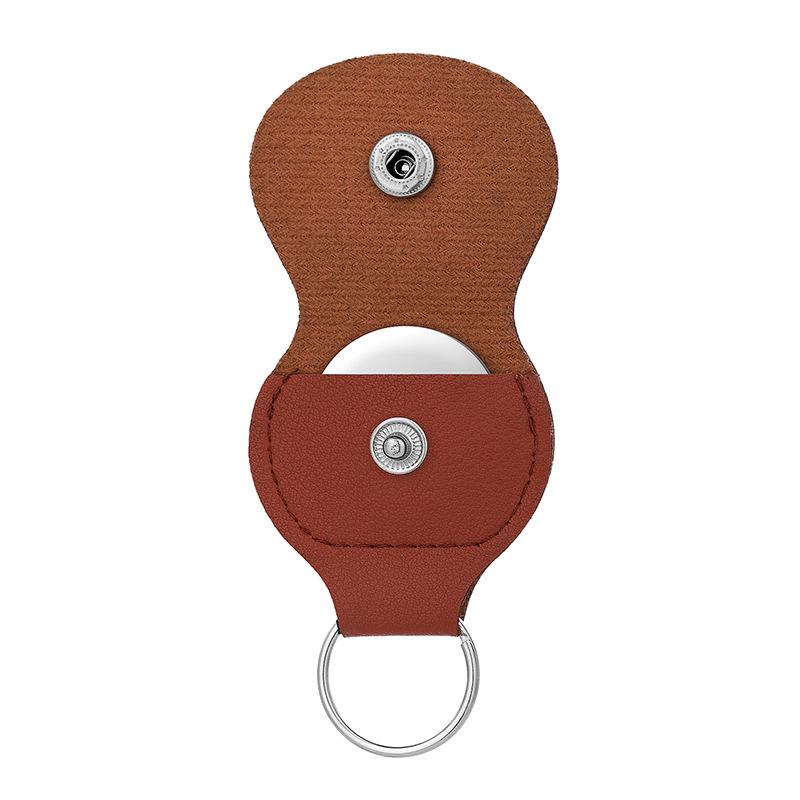 Double-Sided Stainless Steel Decision Coin with Custom Logo Leather Keychain