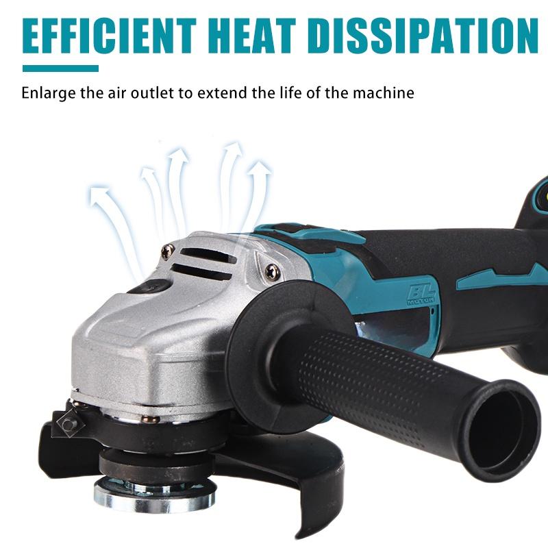 M14 Brushless Cordless Angle Grinder Lithium-Ion Cutting Machine 125mm Electric Angle Grinder Power Tools for 18V Battery