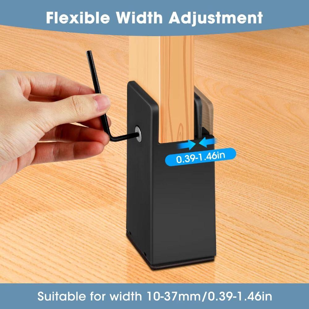 Splint-type Chair Feet Riser Moisture-proof Base Bed Leg Mat  for 10-37 MM Wide Square Furniture