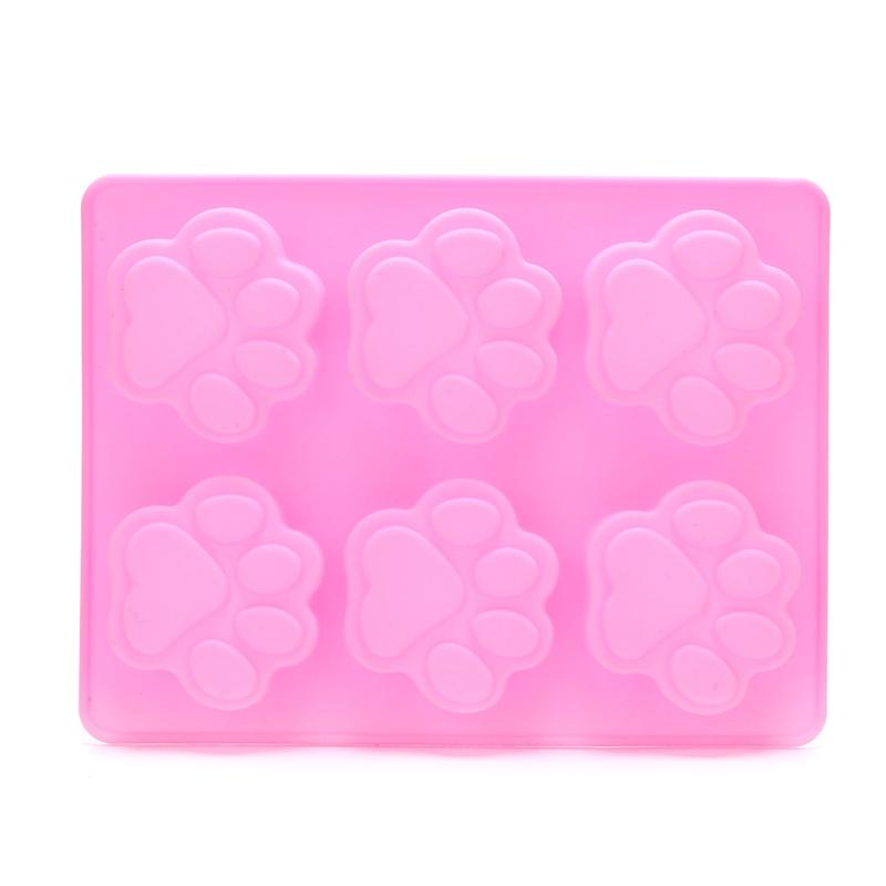 Dog Cat Paw Print Mold Silicone Cake Baking Mold Soap Mold Kitchen Tool