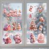 9 Sheets/Set Christmas Window Cling Removable Waterproof PVC Winter Merry Christmas Static Glass Sticker Holiday Party Decoration Decal