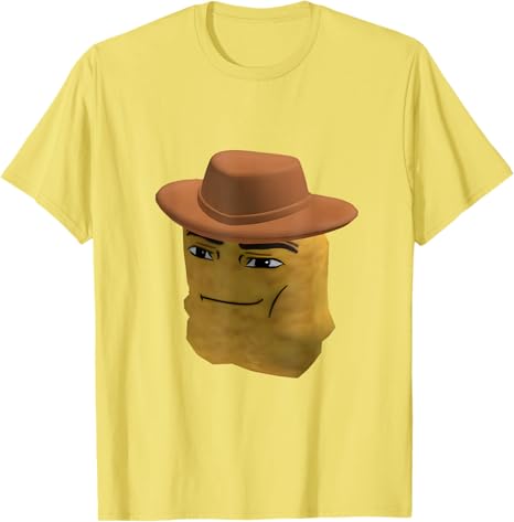 Chicken Nugget Cowboy Meme TShirt Cute Potato Y2k Design Graphic Outfit Short Sleeve Streetwear Clothes Novelty Gift Saying Tee