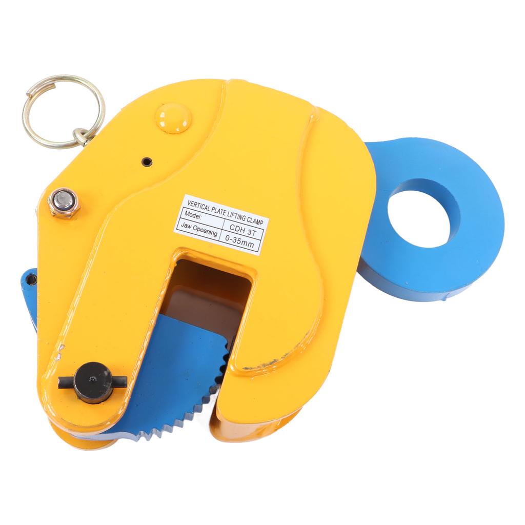 Vertical Plate Clamp 3T 6614lbs Load Capacity 35mm Jaw Opening Steel Plate Lifting Clamp with Self Locking