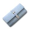 Light Luxury Frosted H-Buckle Long Women's Wallet with Drawstring Mobile Phone Bag
