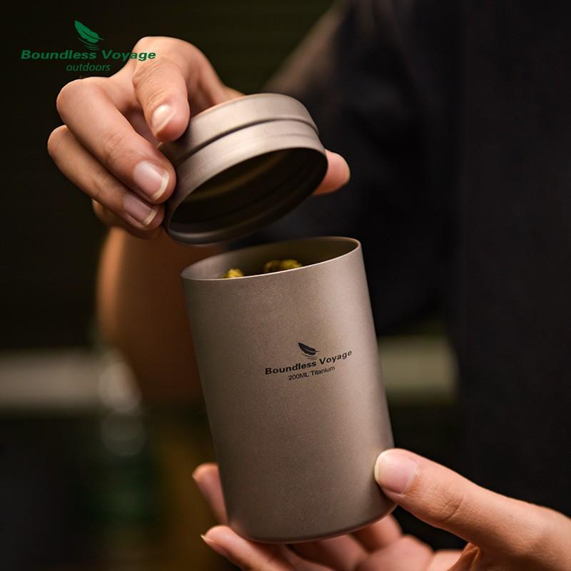 Portable Titanium Tea Canister Puer Loose Leaf Storage Mini Travel Box 35ml 80ml 120ml 200ml