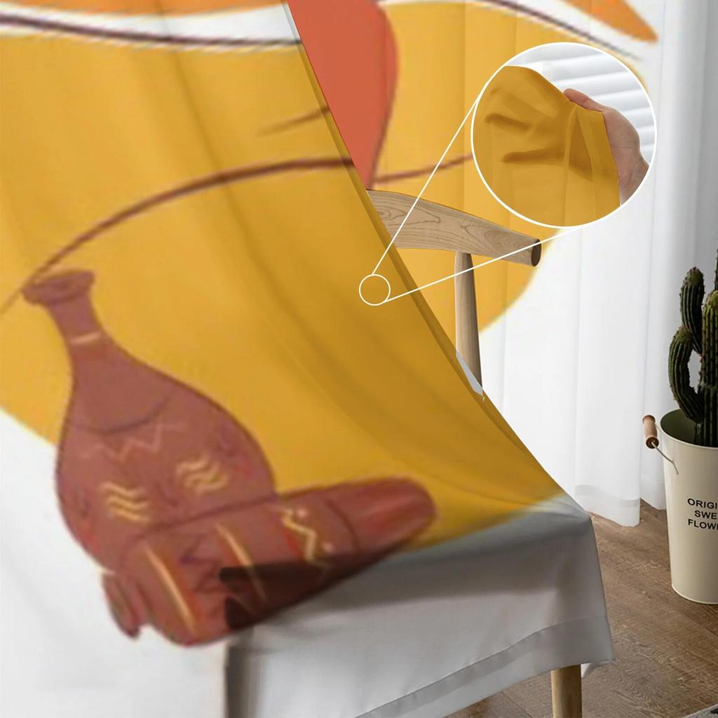 African American Woman Tulle Sheer Curtains for Living Room the Room Bedroom Kitchen Decoration Voile Organza Curtains