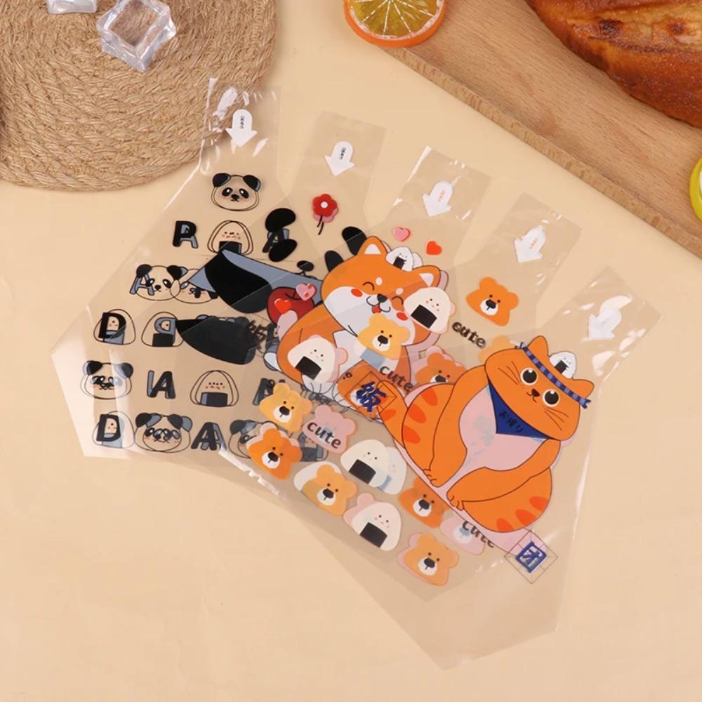 100Pcs Disposable Rice Ball Wrapper Cartoon Pattern Sushi Bag Business