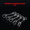 50Pcs Portable Stainless Steel Fastach Rolling Swive Fishing Connector Solid Rings Swivels Snap