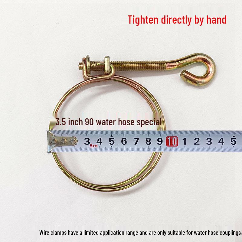 Hand-Tightened Galvanized Steel Hose Clamp for 2.5-3 Inch Pipes