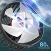 12V/24V SUV Car Seat Back Cooling Fan USB Charge Dual Head Fan 360 Degree Rotation Auto Headrest Ventilation Fan Neck Cooler