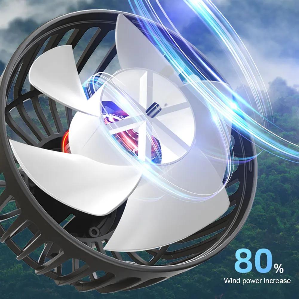 12V/24V SUV Car Seat Back Cooling Fan USB Charge Dual Head Fan 360 Degree Rotation Auto Headrest Ventilation Fan Neck Cooler