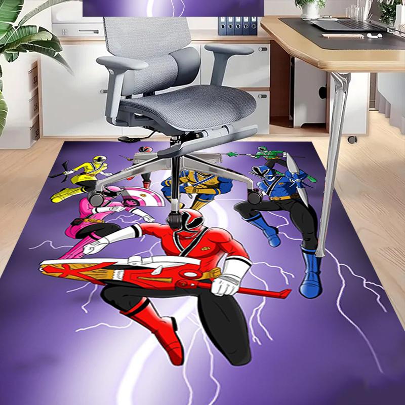 Power Rangers Teamup Carpet For Playroom Bedroom Living Room Sofa Home Decorkids Game Area Rug Nonslip Floor Mat