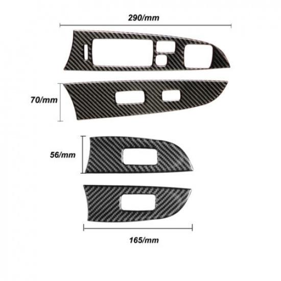 Carbon Fiber Window Lift Switch Panel Cover Trim For  LEXUS IS250 IS350 2006-08