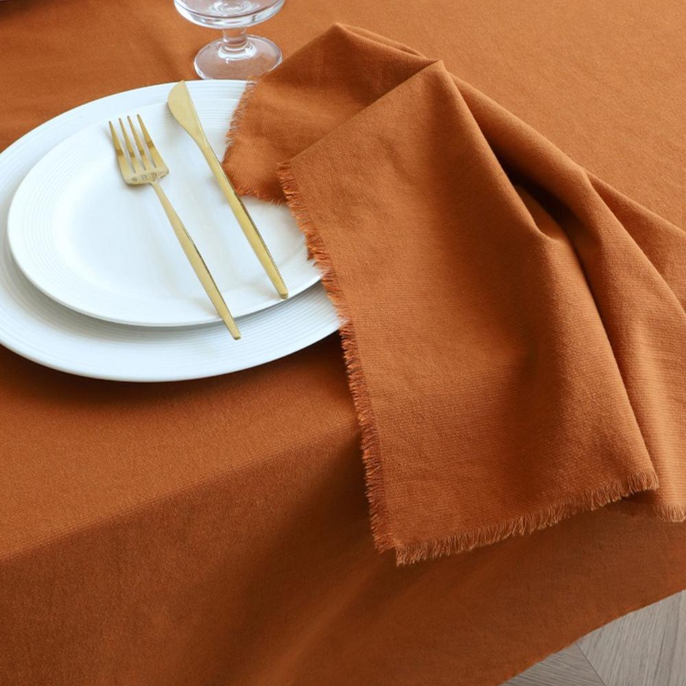 50PCS Handmade Cloth Napkins Large 42x42cm Cotton Napkins with Tassels Delicate Soft Washable for Dinners Parties Wedding Decor