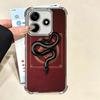 Черный змеиный рисунок с покрытием Чехол для телефона для Xiaomi Redmi Note 14 15 Pro Plus 13 12 11 11S 11T 10 9S 9 5G Противоударный чехол с подушкой безопасности