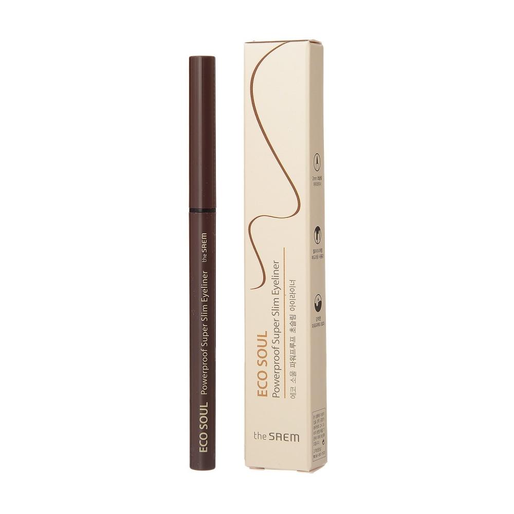 The Saem  Br01 Thrill Brown Eye Liner Eco Soul Powerp