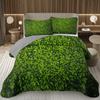 Green Leaves Bedspread Twin Queen Size Farmhouse Botanical Plant Coverlet Sets Spring Nature Leaf Quilt Set for Kids Teen Adults