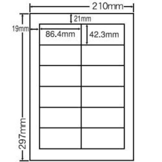 Этикетка-наклейка 500 листов А4 12 сторон x для принтера Адрес Toyo Printing LDW12P nana label LDW12P(вице-президент) 86,4 42,3 мм лазерный/струйный многотипный