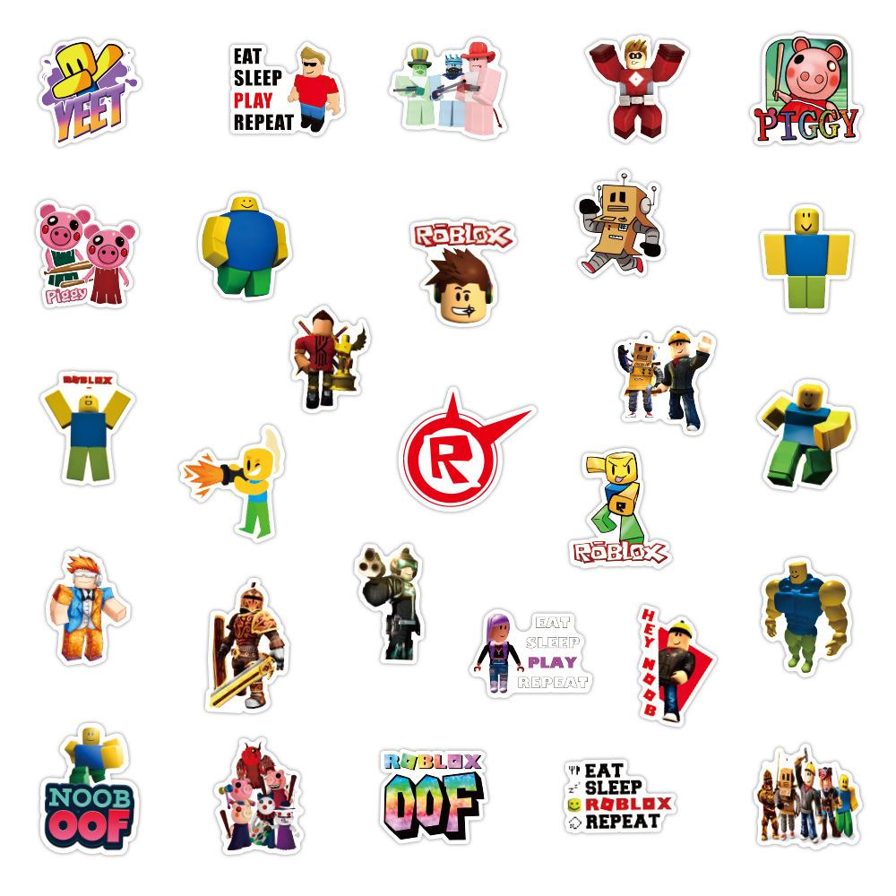 Новые популярные наклейки Roblox 50 шт. Водонепроницаемые Креативные Классические Мультяшные Наклейки Для Багажа Ноутбука Скейтборда Холодильника Фанатов Детских Игр