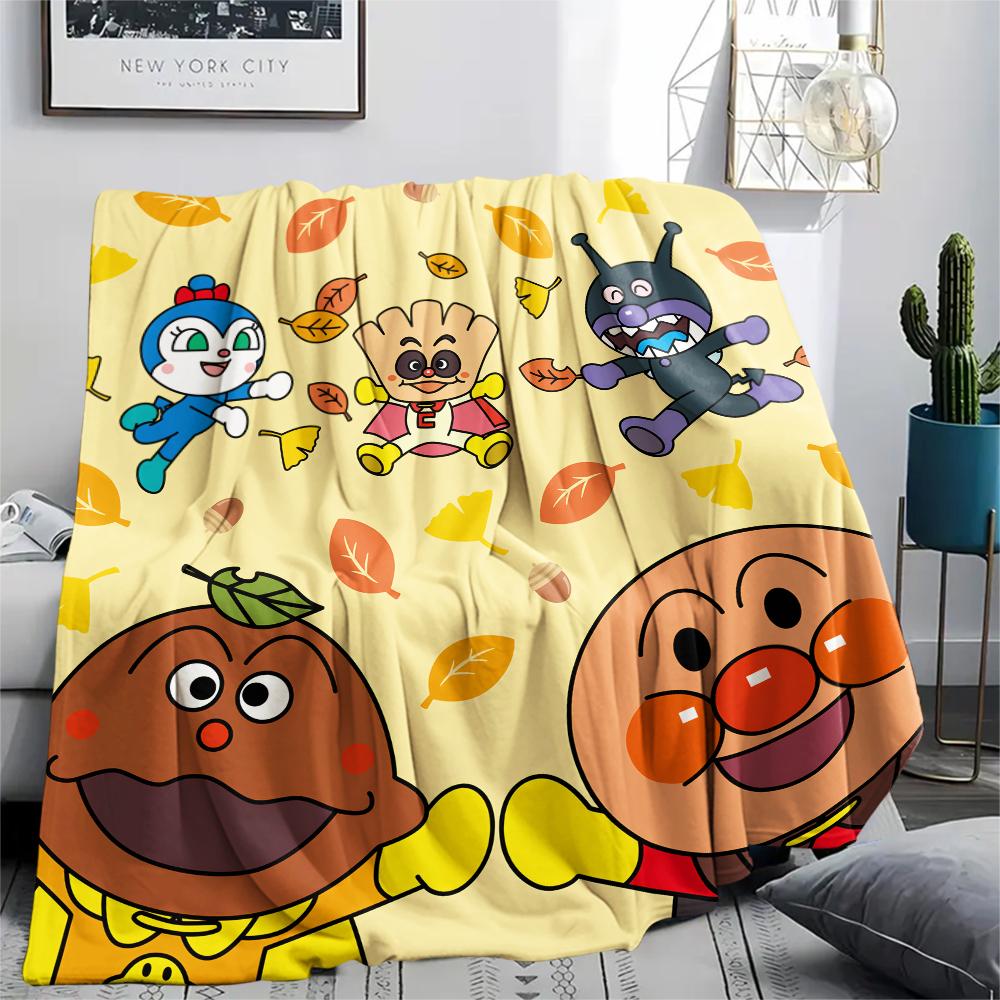 Anpanman Close up Blanket, Warm Throw for Home Bedroom, Perfect Gift for Anpanman Fans.chl