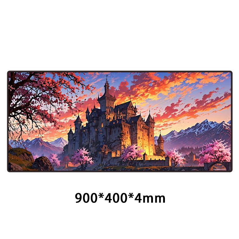 Custom Printed Design Anti-Slip Soft Neoprene Rubber Personalized Desk Pad High Quality Gaming Mouse Pad 400x900mm 4mm Thick