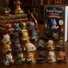 Retro Style Decorative Charms Dragon Advent Calendar 2026, 24 Day Bookish Christmas Countdown with Bookshelf Accents Mini Acrylic Dragons, Fantasy