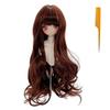 Doll Wig for Straight Heat Resistant Fits Head Circumferences of DIY Doll Hair Accessories 1/3/1/6 BJD/SD Dolls, Curly, Long, Hair, (180°C), 6-7