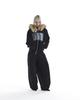 KAIYA Sheena Camo Layered Pants - Black