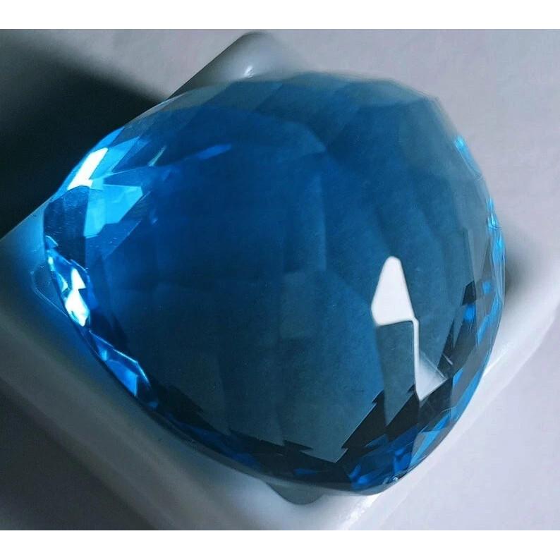 Blue Topaz Large Swiss Brazilian Trillion Cut 85+ Ct Beautiful Gemstone