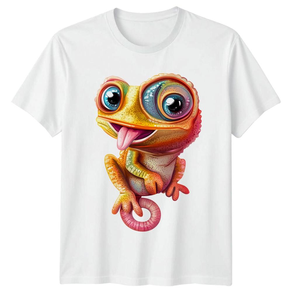 Cute Chameleon Reptile Animals Unisexs TShirt Unisexs Tee Graphic Unisex Top a