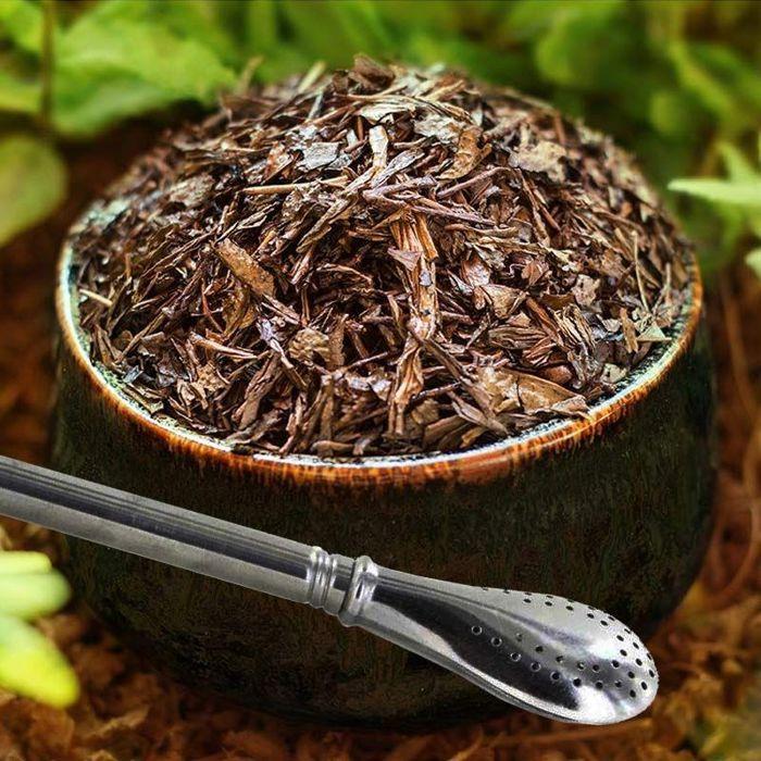 Thé vert bio japonais Bancha Hojicha 30 g + paille inox avec filtre