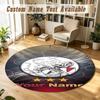 Round Rug Custom NameAjax Amsterdam Pattern Non Slip Carpet Home Floor Decor