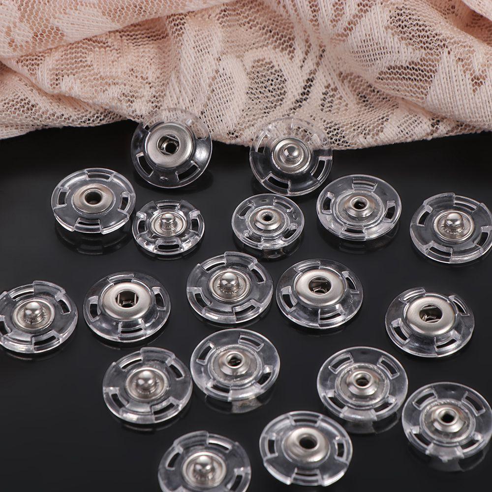 10 Pcs Fastener Transparent Snap Button Round Invisible Snap Button DIY   Sweater