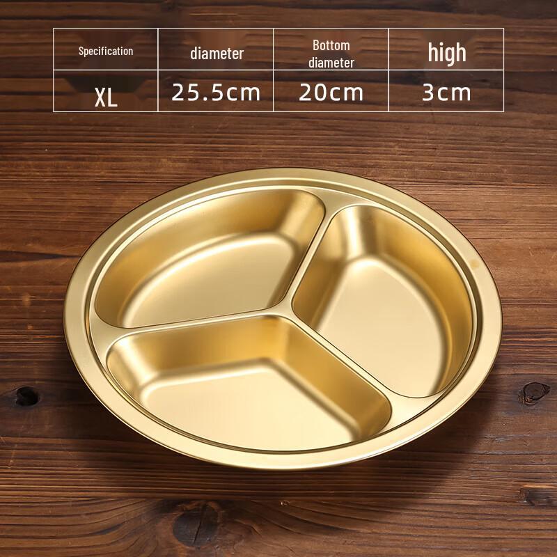 Stainless Steel Divided Lunch Tray for Kids - 10 Pack