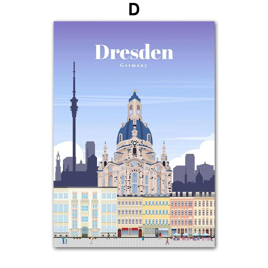 Настенная картина на холсте Берлин Германия путешествия карта города плакаты на скандинавскую тему и принты украшения дома настенные панно для гостиной