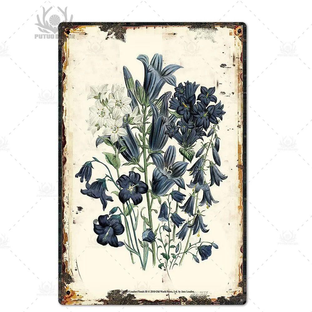 Оловянная вывеска в прованском стиле, французское деревенское металлическое настенное искусство 20x30 см