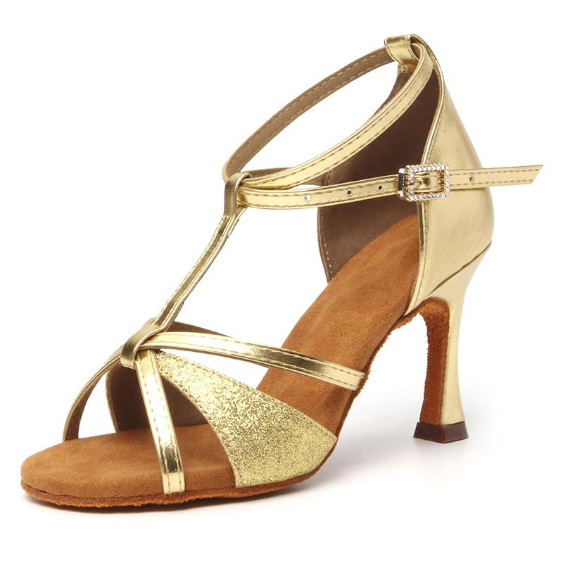 Туфли для латинских танцев для взрослых для девочек и женщин, танцевальные вечеринки, вальс, джаз, нескользящая дышащая танцевальная обувь для латиноамериканских танцев на каблуке 8,5 см