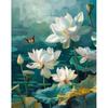 Картина лотоса по номерам для взрослых, рукоделие, современные цветы, рисунок, раскраска по номерам для домашнего декора