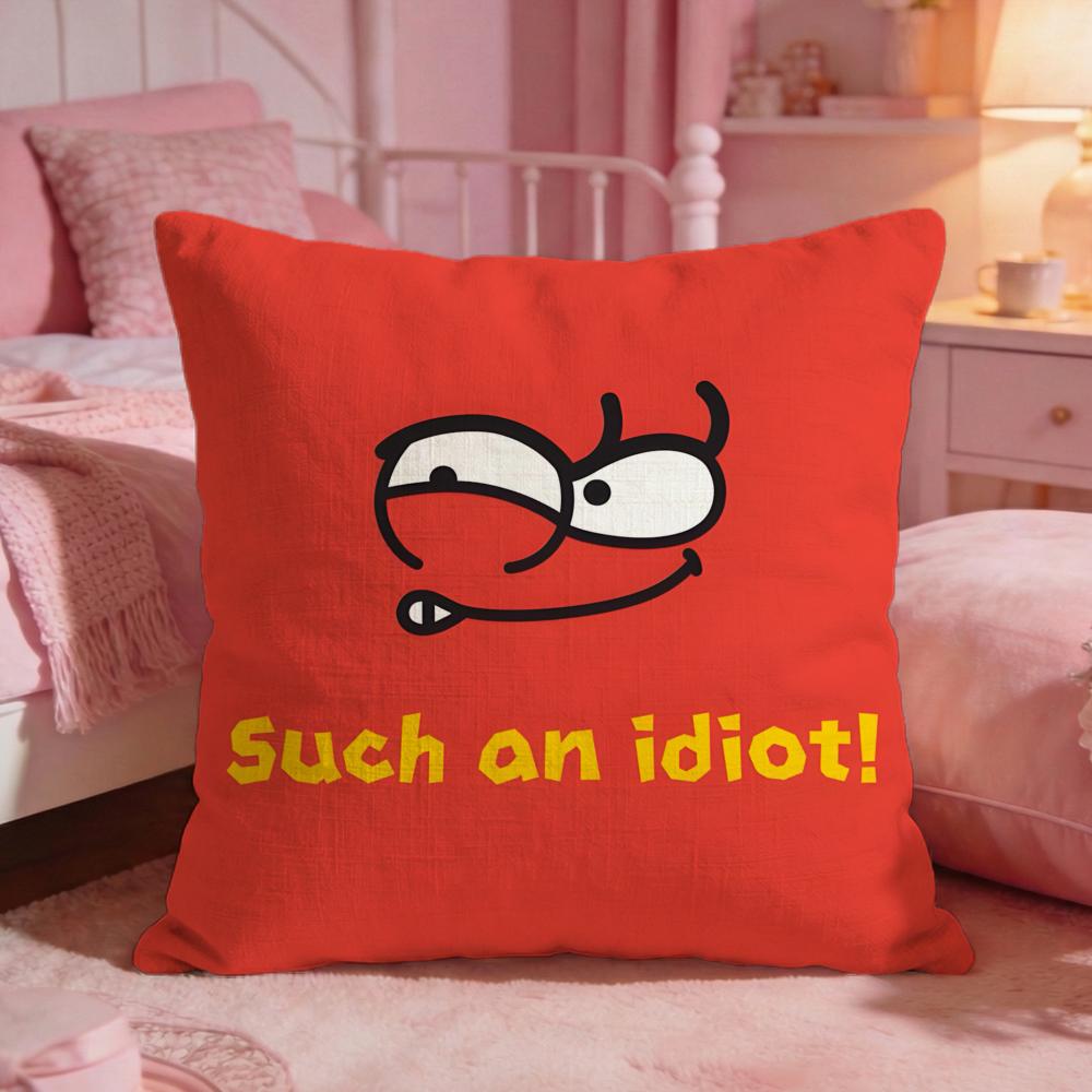 LLarvaS Cute Cartoon Cushion Cover Premium Comfort Reversible Pillow Cove Two In One Design For Any Room  Car Interior