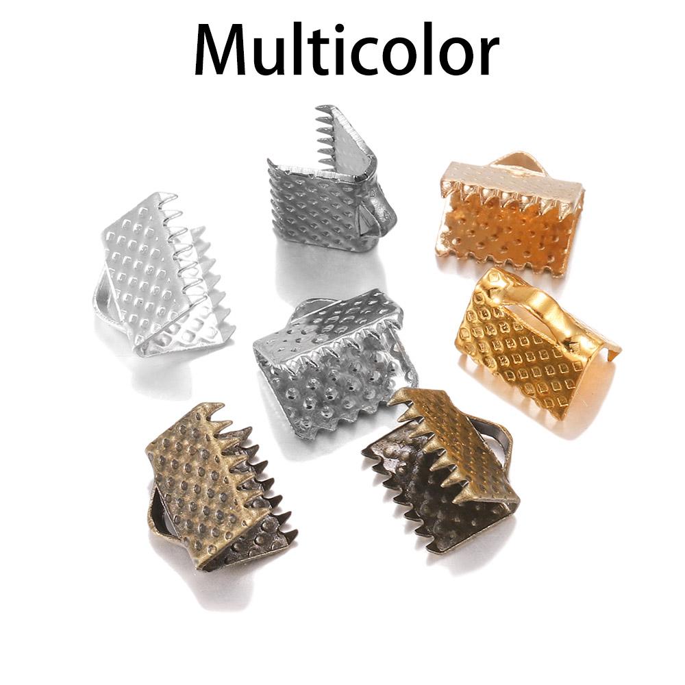 Набор из 50 металлических зажимов-уголков для изготовления ювелирных изделий - Золотистые, серебристые и смешанные покрытия
