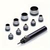 10pcs Heavy-Duty Hollow Punch Press Set with Interchangeable Dies and Textured Handle, Durable High Carbon Steel Construction