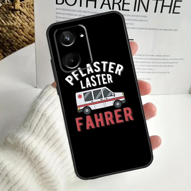 Ambulance EMS EMT Paramedic Case For Realme C55 C53 C51 C35 C33 C30 C67 C21Y C25s C15 9 10 12 11 Pro Plus GT Neo5 Cover