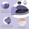 MOSISO Wrist Rest Support for Mouse Pad Keyboard Circular Curve Ergonomic Pain Relief Easy Typing Pad with Raised Memory Foam & Set, Non-Slip Base,
