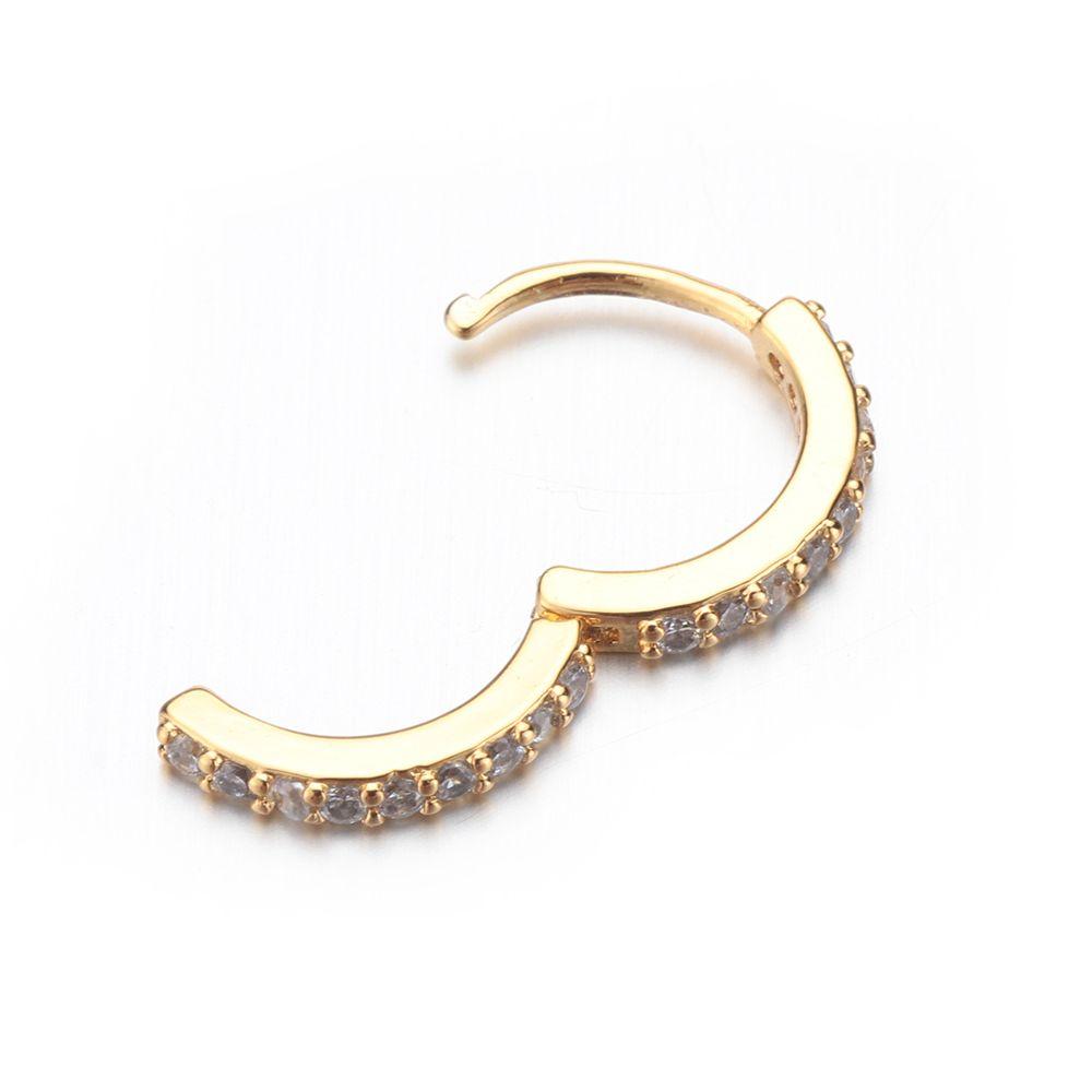 Daith Conch Snug Helix Cartilage Tragus CZ Ear Piercing Nose Ring Huggie Hoop Earring Body Jewelry